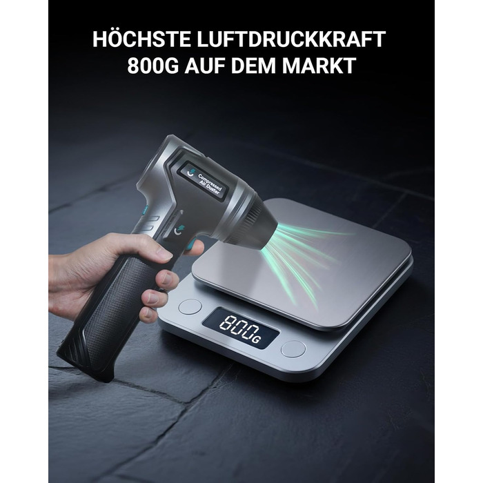 VANTRUE POWER Електричний повітряний пилосос-800G, бездротовий, акумуляторний, для чищення клавіатури, автомобіля, дому