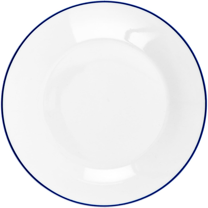 Набір посуду Baroni Home Blue Line (18 предметів) для 6 осіб: тарілки, супові тарілки, десертні тарілки, порцеляна