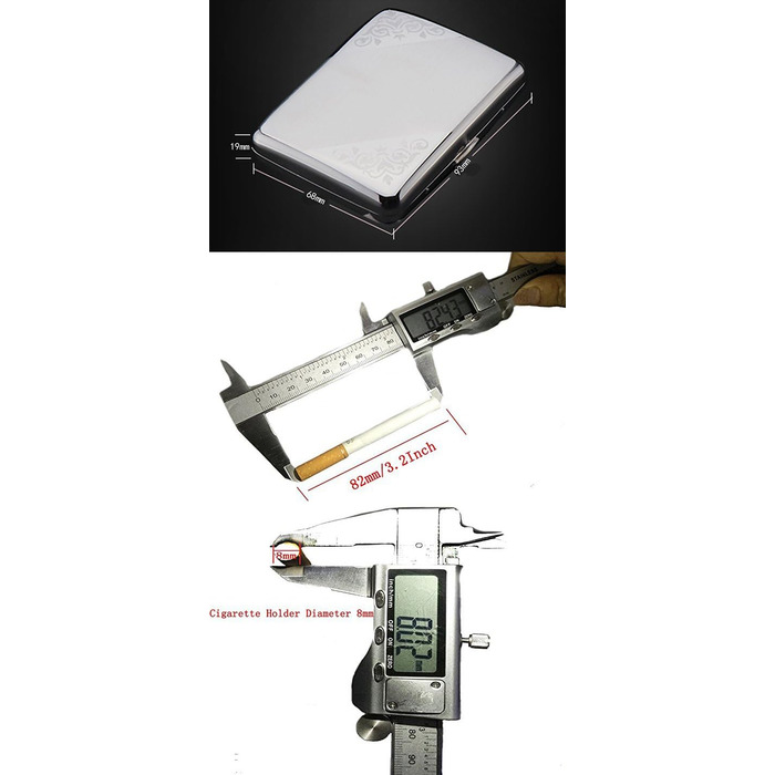 Елегантне металеве тютюнотримач з нержавіючої сталі, срібного кольору, вміщує 16 сигарет (з брендованою подарунковою коробкою, тиснення)