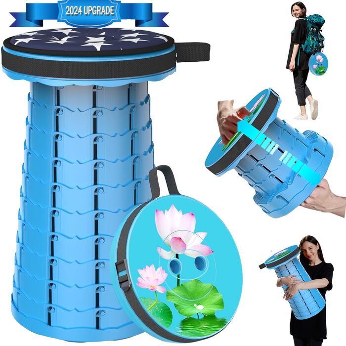 Зручний складаний стільчик Alevmoom з подушкою, для кемпінгу, подорожей та відпочинку на природі (200 кг)