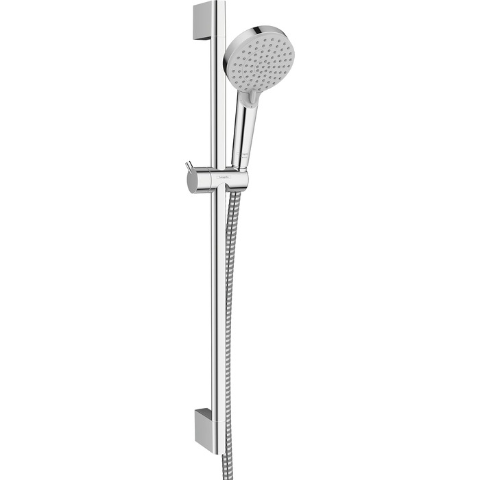 Hansgrohe Vernis Blend Shower Set, water-saving showerhead with shower hose and shower rail 0.65m, handheld shower with 2 spray patterns, chrome