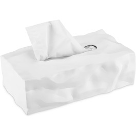 Essey Cosmetic Tissue Box - Wipy Cube II, Rectangular Tissue Dispenser, Design Tissue Box, White