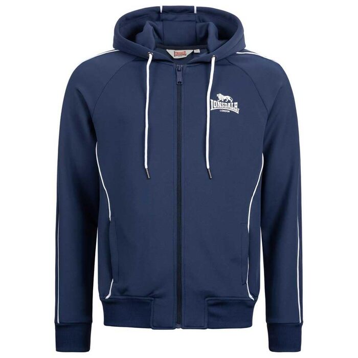 Чоловіча спортивна куртка Lonsdale ACHAVANICH з капюшоном, темно-синя з білим, розмір L