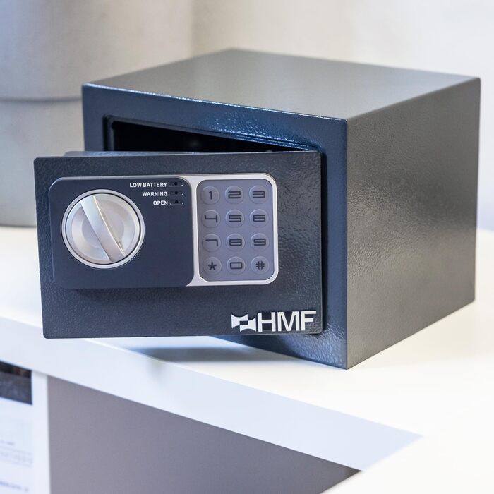 Малий меблевий сейф HMF 46126-11 з кодовим замком, антрацит (23 x 17 x 17 см)