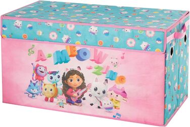 Складаний дитячий кейс для зберігання Gabby's Dollhouse Idea Nuova, міцний, з м'якою кришкою, 72,4x36,8x40,6 см