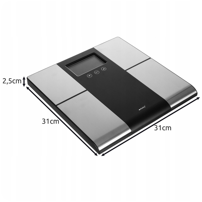 Електронні ваги для ванної Ruhhy до 225 кг з аналізатором складу тіла