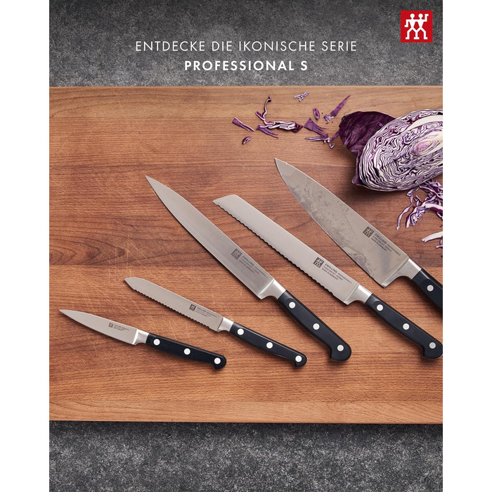 Кухонний ніж ZWILLING Professional S 20 см, з нержавіючої сталі, ергономічна ручка, Made in Germany