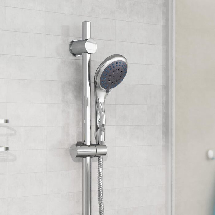 Душовий набір EISL PARMA DX5082CSB, 70 см, 8 режимів, хром, шланг, тримач, душова лійка (ручний душ Welly)