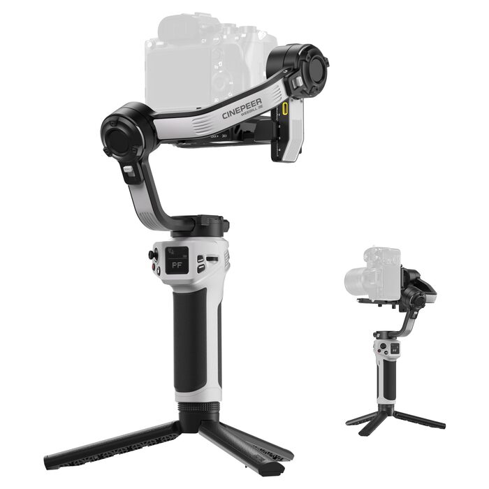 ZHIYUN Weebill 3E Gimbal - Стабілізатор для DSLR та бездзеркальних камер, 3-осьовий, 3кг вантажопідйомність, вертикальна зйомка, Bluetooth, сірий