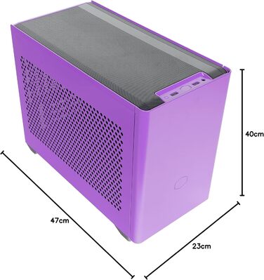 Корпус Mini-ITX Cooler Master MasterBox NR200P Caribbean Blue з скляною панеллю та вертикальним кріпленням GPU