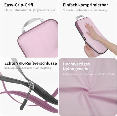 Набір кубиків-органайзерів для подорожей Cipway Kompressions, 6 шт. (білий, Mauve Pink)