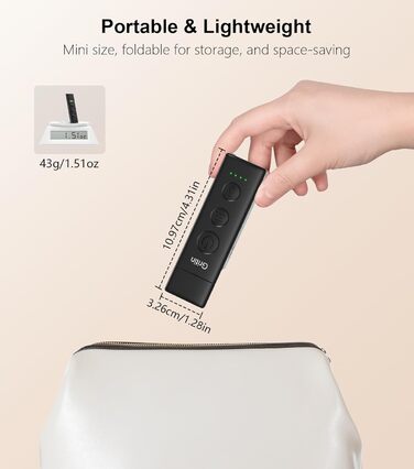 LED Кліпса для читання Gritin: USB-лампа, 3 кольори, регулювання яскравості, для книголюбів (біла/чорна)