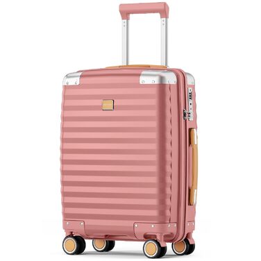 Набір валіз Joyway 3 шт. з жорсткою обшивкою, рожевий колір. Легкі валізи з TSA замком та 4 колесами. Розміри: 20', 24', 28'
