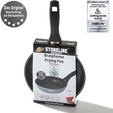 Сковорода STONELINE 16 см з антипригарним покриттям (камінь), для індукції, алюмінієва, сіра