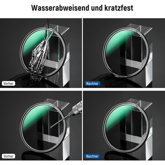 NEEWER Поляризаційний фільтр 67mm з 24 шарами, Nano MC CPL, для об'єктивів камери, зменшує відблиски та покращує контраст | HD скло