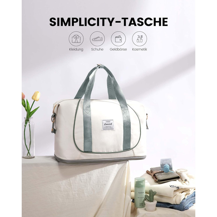 LOVEVOOK Сумка ручної поклажі Ryanair 40x30x20, розширювана, для подорожей літаком, зелена