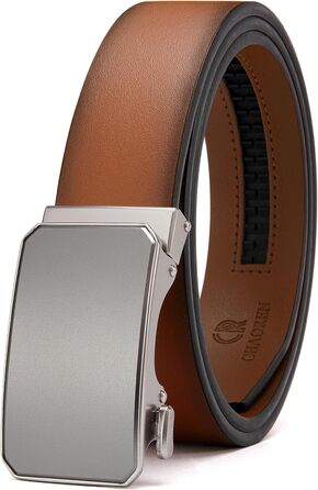 Чорний шкіряний ремінь CHAOREN для чоловіків з автоматичною пряжкою, 35 мм, без отворів, розмір 90-100 см, для ділового костюма
