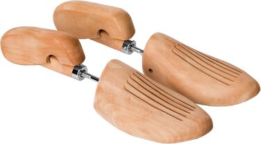 tectake 800592-2 Pair Lotus Wood Shoe Stretchers, Relief for Tight Spots, Universal for Women's and Men's Shoes - Various Sizes