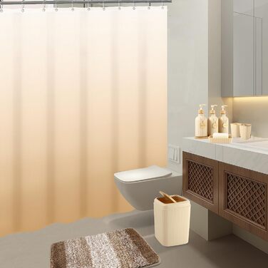 Набір аксесуарів для ванної кімнати 17 предметів: сміттєвий бак, дозатори мила, тримач для зубних щіток, мильниця, попільничка, 6 дерев'яних гачків, аксесуари для ванної кімнати з підносом (Бежевий)