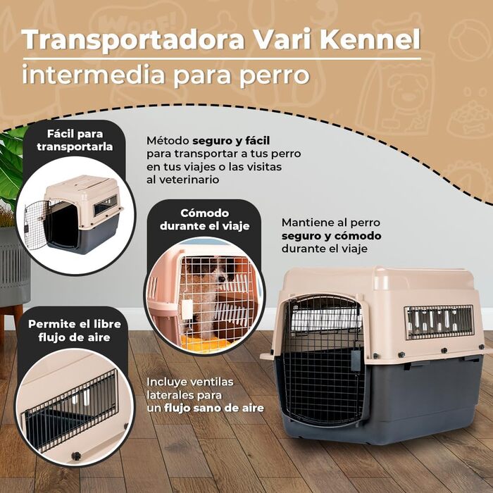 Кіньчата Trixie VARI Kennel V, 81 см, чорний/бежевий