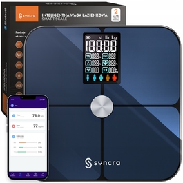 Електронна вага для ванної Syncra з аналізом складу тіла та Bluetooth