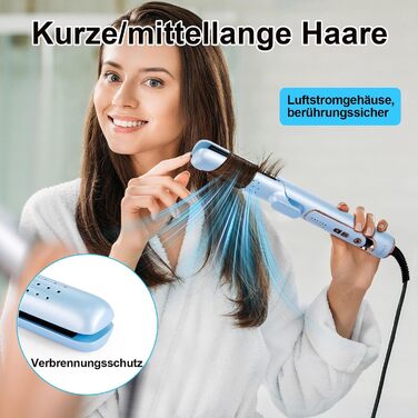 Випрямляч та локони 2-в-1 з функцією холодного повітря, 5 температурних режимів (140-220°C), Blow-функція для швидкого укладання