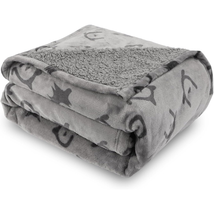 Водонепроникний плед для собак Nobleza XXL (203 x 152 см), м'який та пухнастий, для собак та котів, можна прати в машині, двосторонній чохол для дивану, сірий