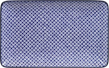 Японський блакитний суші-набір Nippon з подарунковою коробкою та палочками (4 шт.) 21x13.5 & 9.5x3 см