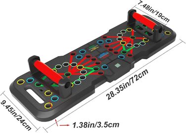 CRAZYROPE Foldable 41-in-1 Push-Up Board with Counter, Wide Push-Up Board with Grips for Muscle Training and Strength Training, 41 Combination Positions Countable Model with Resistance Bands