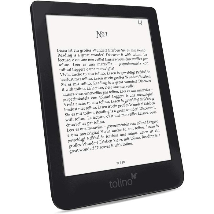 Tolino Shine 3: Електронна книга з сенсорним екраном, 8 ГБ, чорний - E-Reader, 6