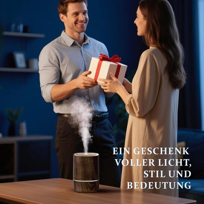 Дифузор для ефірних олій, ультразвуковий, 125 мл, 7 кольорів LED, автовимкнення, для дому та офісу, горіх