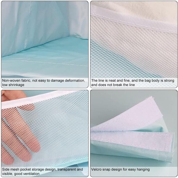 Настінна вішалка-органайзер для одягу з 4 відділеннями, складана, з кишенями, для дому, кемпінгу, у подорожі