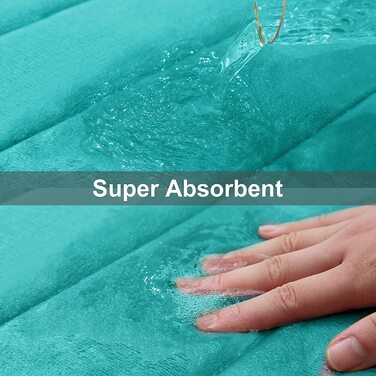 Homaxy Bathroom Rug Absorbent 51x81 cm Turquoise-Green
