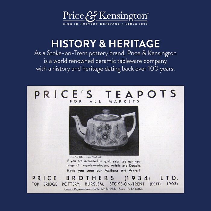 Price & Kensington Teapot made of stoneware, 110 cl, for Pastell (Grey, 6 cups)