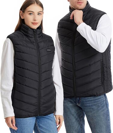 Електрична гріюча жилетка для жінок та чоловіків, USB, чорний, S-5XL