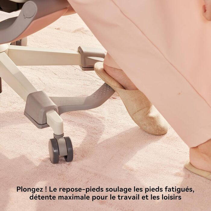 Ергономічне крісло для жінок MUSSO E80 Muse FemmePosture™ - регулювання на 135°, 3D-підтримка попереку, 17см 4D-підголівник, висувна підніжка, регулювання глибини/висоти сидіння, регульовані підлокітники (Рожеве)