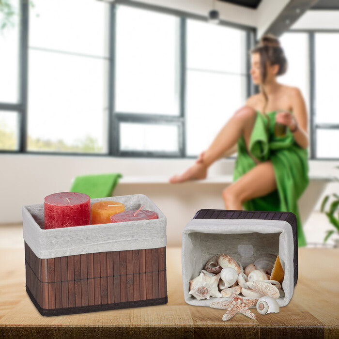 Кошик для зберігання Relaxdays Бамбуковий набір з 6 штук