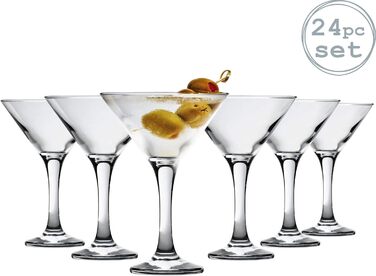 Бокали для Мартіні Rink Drink 175 мл (24 шт) - Стильні келихи для коктейлів, джину, вина та шампанського для вечірок та ресторанів