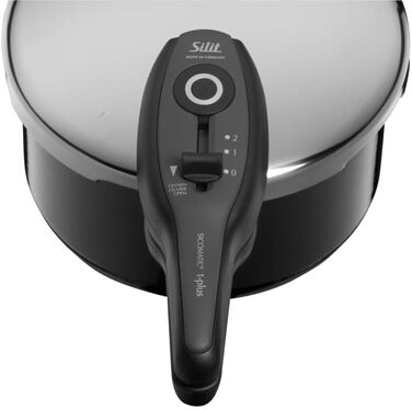 Скороварка Silit Sicomatic t-plus 4,5 л, 22 см, Silargan, для індукції, 3 режими, чорна