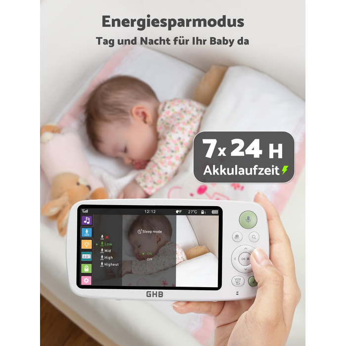 Дитячий відеоняня GHB з камерою, 5