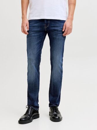 Джинси чоловічі JACK & JONES Slim Fit JJIGLENN сині, 32W/32L, денім