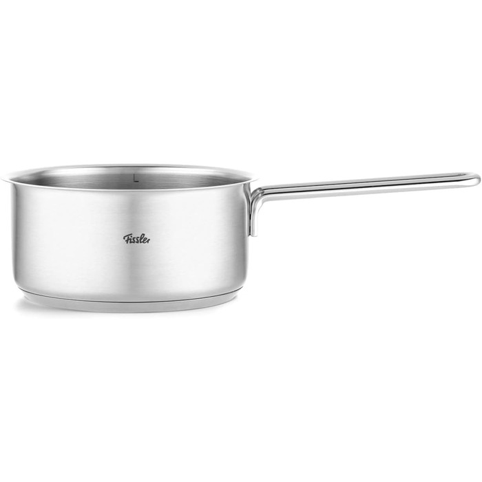 Каструля Fissler Pure Collection з нержавіючої сталі (Ø 16 см, 1,4 л) з кришкою, внутрішньою шкалою, для індукційних плит