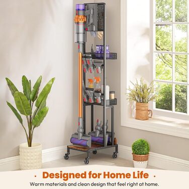 Підставка для пилососа Bikoney сумісна з Dyson V15, V12, V11, V10, V8, V7, V6, Gen5, з аксесуарами та місцем для зберігання