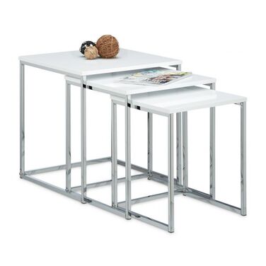 Relaxdays Side Tables Набір з 3 металевих ніжок