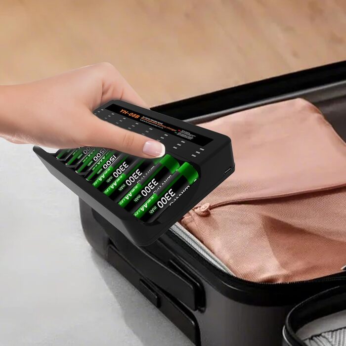 Зарядний пристрій для акумуляторів AA/AAA 8 слотів - розумний зарядний пристрій для NI-MH/NI-CD акумуляторів