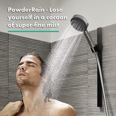 Душова лійка Hansgrohe Pulsify Select S з вибором струменів, ручна насадка, 3 струмені (Relaxation Version), діаметр 105 мм, захист від накипу, хром, 24110000