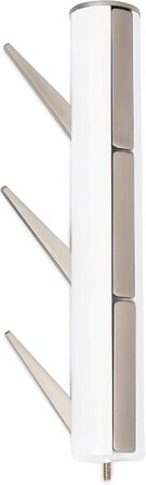 Umbra Flapper Coat Rack – Clothes Rack with 9 Foldable Hooks for Entryway and Office, Wood, White, 57.2 x 57.2 x 165.1 cm, White