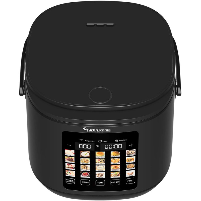 Мультиварка TurboTronic 5л, 20 програм, 860W: електросковорода, пароварка, рисоварка з автоматичним підігрівом та цифровим керуванням