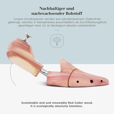 Schlesinger - TESTSIEGER - Premium Men's Shoe Trees made of fine cedarwood for optimal shoe care - Kaiser Model - Includes Free Shoe Care E-Book