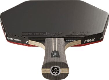 STIGA Pro Carbon+ Cybershape Table Tennis Racket - 5-Star Offensive Paddle for Professional Play